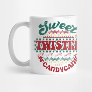 Sweet But Twisted CandyCane, Retro Christmas Mug